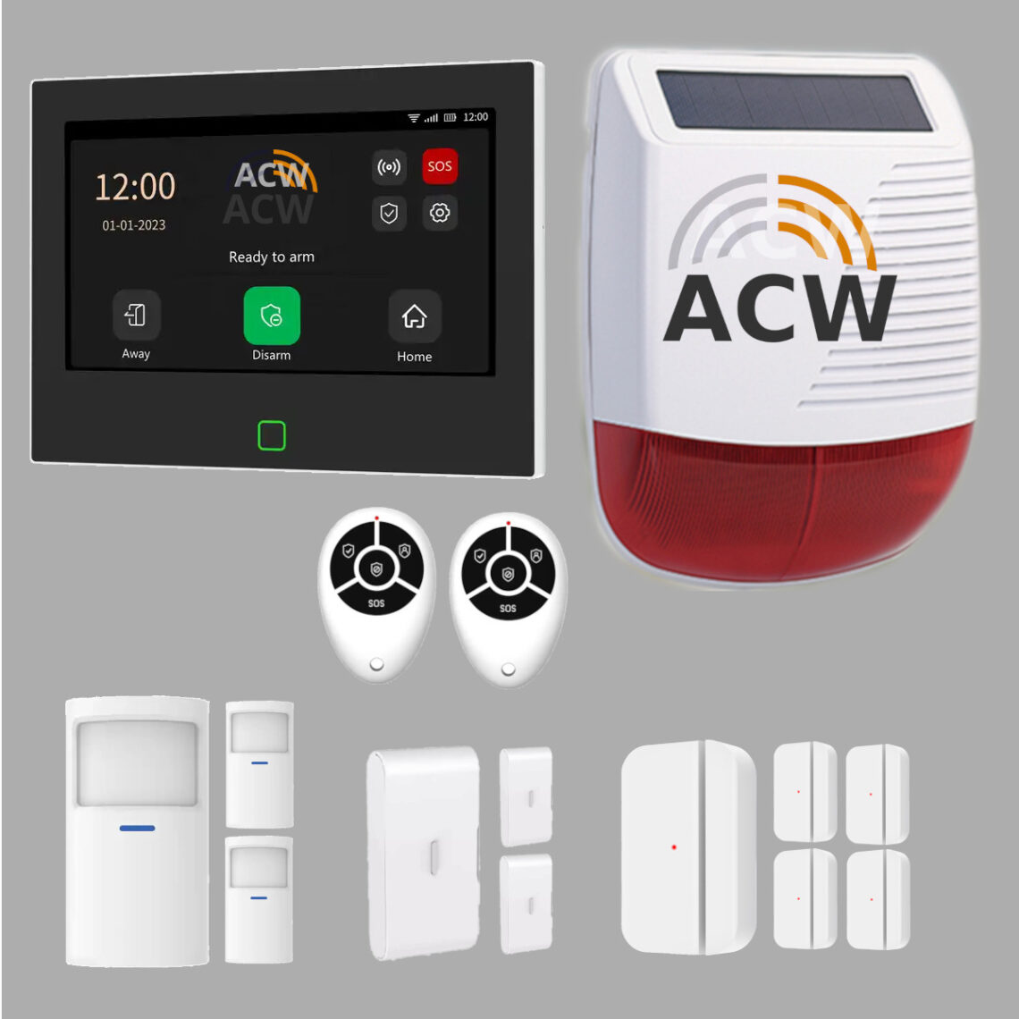 Kit Antifurto Casa Wireless Professionale HT18 configurato e pronto all'uso